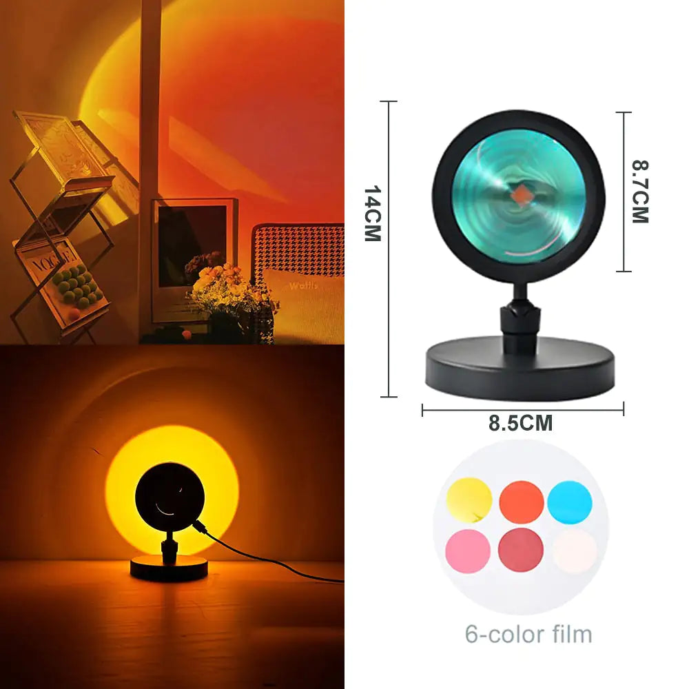 Sunset Lamp Projector Multicolor Changing LED  Room Decor