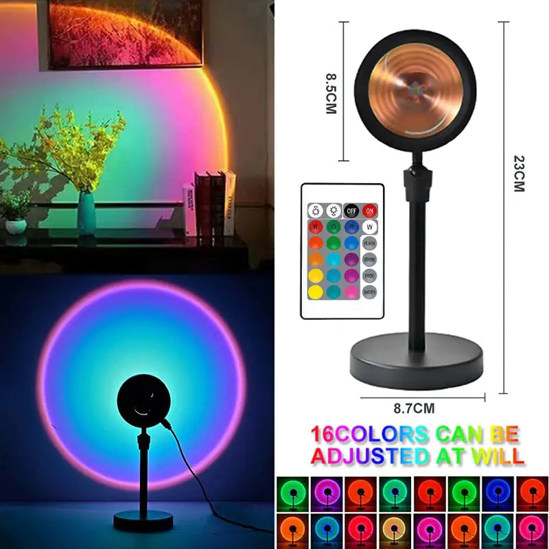 Sunset Lamp Projector Multicolor Changing LED  Room Decor