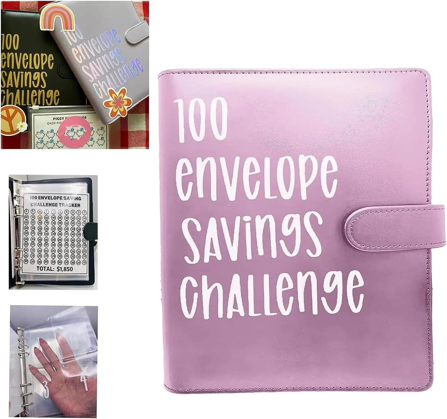 100 Envelope Savings Challenge Binder, Savings Challenge, Money Organizer, Budget Planner Book